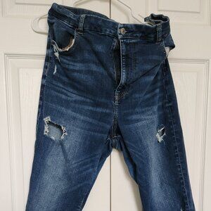 AE Next Level Curvy Ripped High-Waisted Jegging